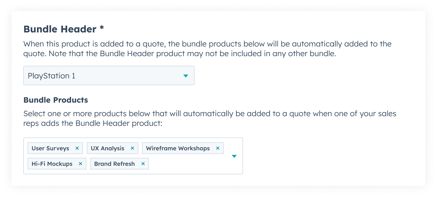 Bundle Header and Products UI-shadow